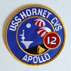 5” NASA APOLLO 12 USS HORNET CVS AIRCRAFT CARRIER EMBROIDERED IRON ON PATCH (NEW